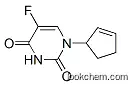 Molecular Structure of 138191-89-6 (1-(2-CYCLOPENTEN-1-YL)-5-FLUORO-2,4(1H,3H)-PYRIMIDINEDIONE)